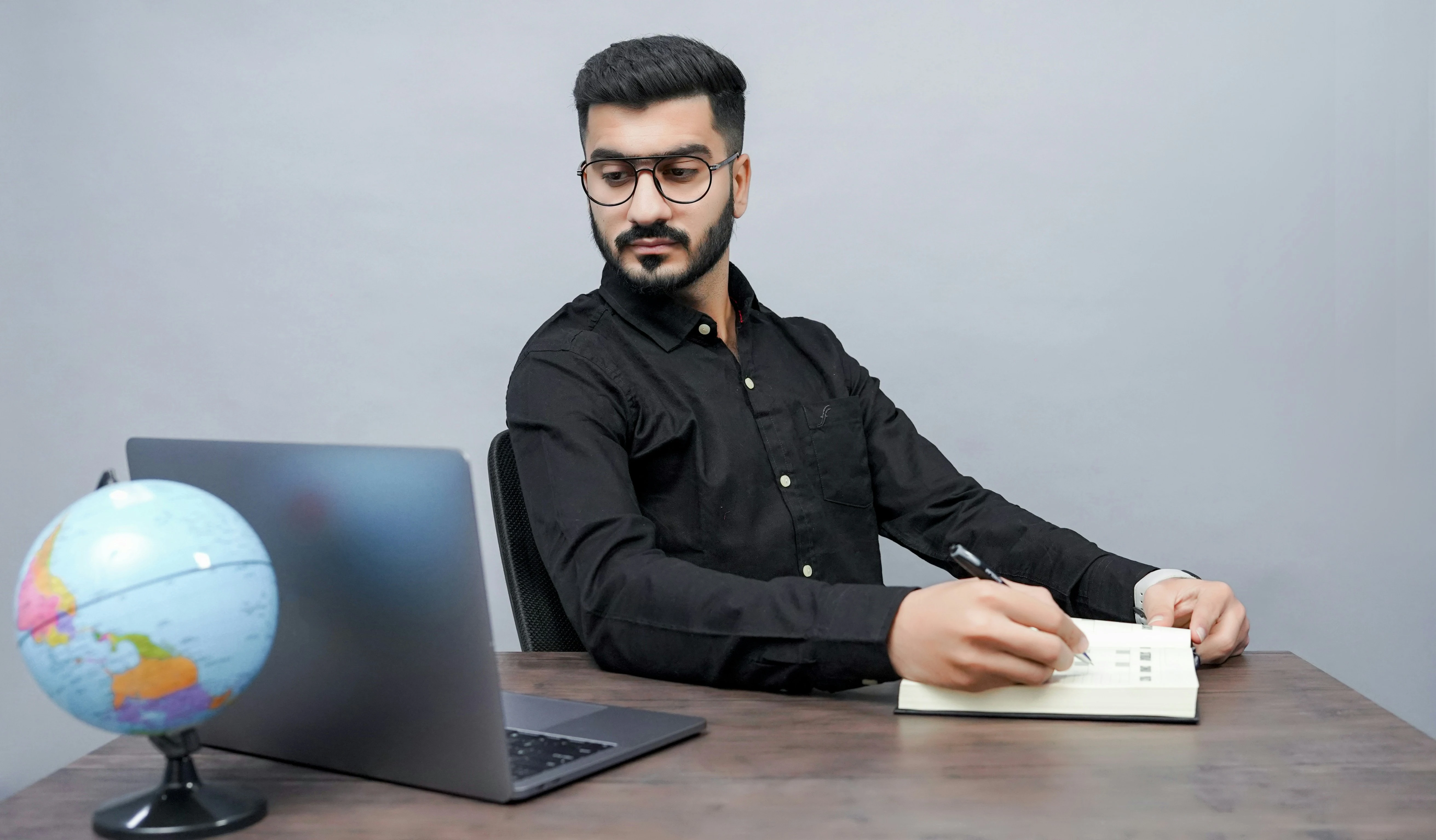 Man learning